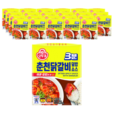 오뚜기3분 춘천닭갈비 덮밥소스, 150g, 24개-추천-상품