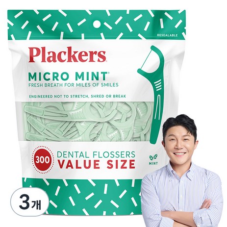 플랙커스 마이크로 민트 치실, 300개입, 3개-추천-상품