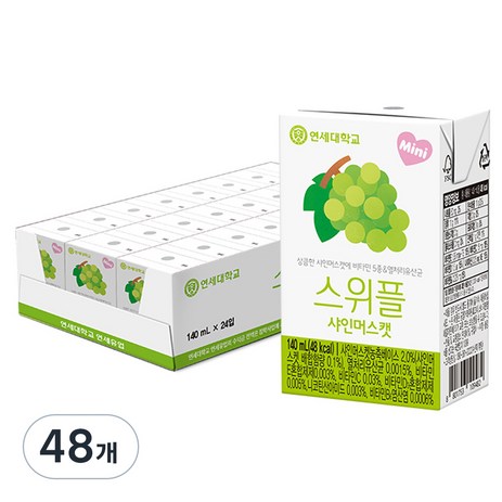 스위플 샤인머스캣 음료, 140ml, 48개-추천-상품