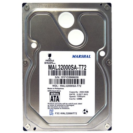 마샬 2TB 데스크탑HDD MAL32000SA-T72 SATA3 7200 64MB-추천-상품