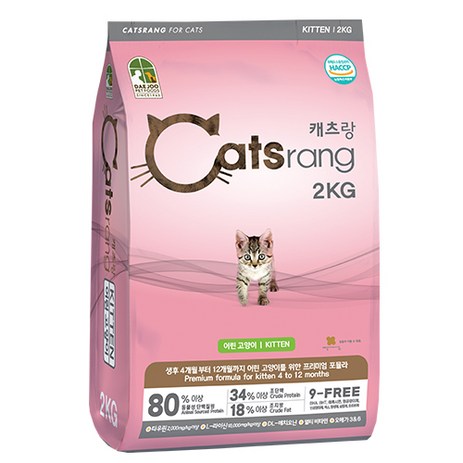 캐츠랑 키튼 고양이 건식사료, 닭, 2kg, 1개-추천-상품