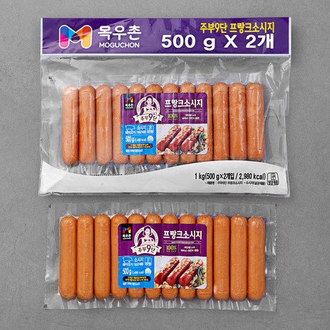 목우촌 주부9단 프랑크 소시지, 500g, 2개-추천-상품