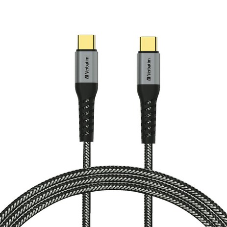 버바팀 케이블 케블라 21AWG E-mark 100W 200cm 66066, 그레이, 1개-추천-상품