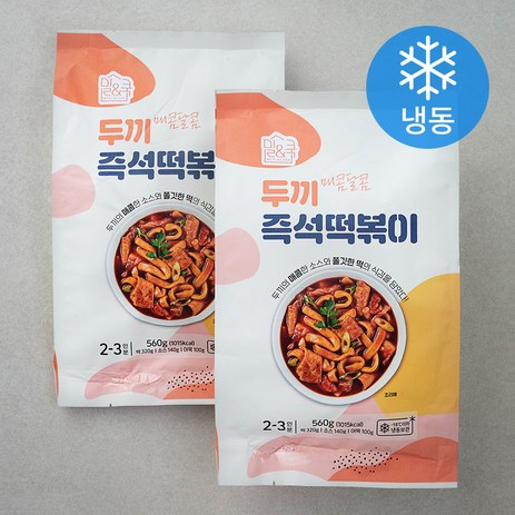 밀&쿡 두끼 즉석 떡볶이 (냉동), 560g, 2개-추천-상품