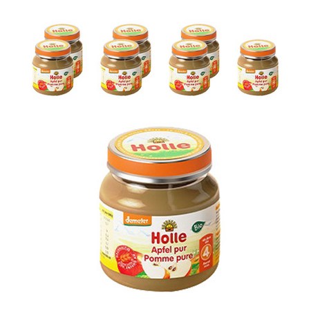 홀레 유기농 이유식 퓨레, 사과, 125g, 8개-추천-상품