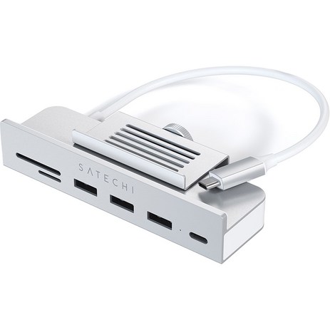 사테치-USB-C타입-6in1-아이맥-클램프-멀티-허브-ST-UCICHS-Silver-추천-상품