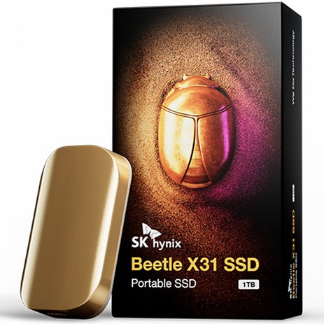 SK하이닉스 Beetle X31 DRAM 탑재 외장 SSD + 전용 케이스, SKHPU3-001T, 1024GB-추천-상품