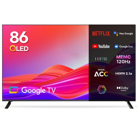 이노스 4K UHD QLED 구글 스마트 TV, 218cm(86인치), G86QLED, 벽걸이형, 방문설치-추천-상품