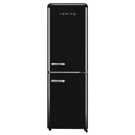 쿠잉전자 레트로 151L 2도어 냉장고 방문설치, REF-C153BK-추천-상품