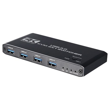 컴스 4K HDMI 2.0 KVM USB3.0 4포트 60Hz HDCP2.2 스위치, OU949, 1개-추천-상품