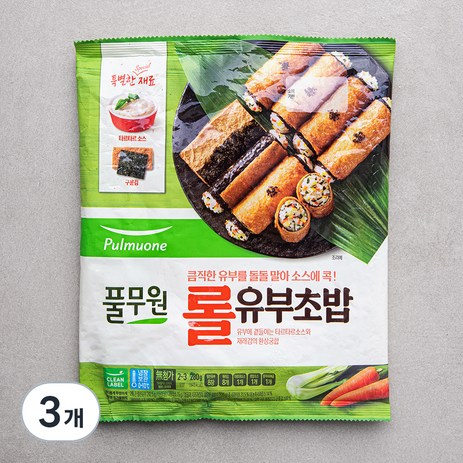 풀무원 롤유부초밥, 280g, 3개-추천-상품