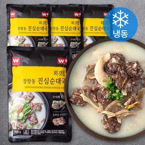 외갓집 장항동 진심 순대국 (냉동), 700g, 4개입-추천-상품