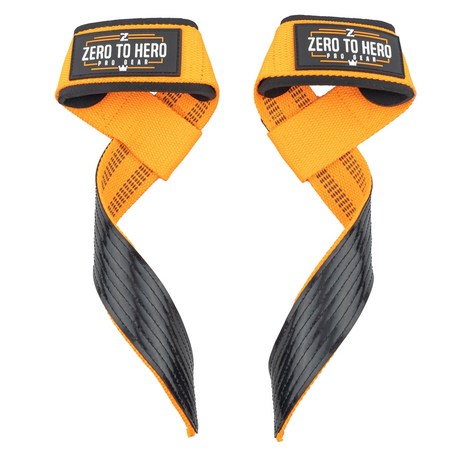 제로투히어로 논슬립 헬스 스트랩 리프팅 손목보호대 양쪽 세트, Type2 오렌지-추천-상품