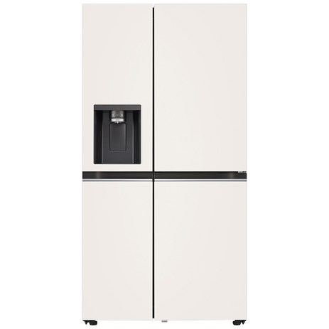 LG전자 디오스 오브제컬렉션 얼음정수기 양문형 냉장고 810L 방문설치, 오브제컬렉션 베이지 + 베이지, J814MEE35-추천-상품