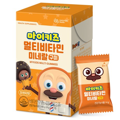 대상웰라이프 마이키즈 멀티비타민 미네랄 구미 60p, 240g, 1개-추천-상품