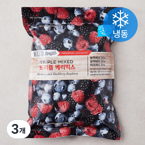 팜앤푸드 트리플 베리믹스 (냉동), 1kg, 3개-추천-상품