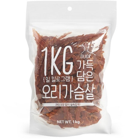 슈퍼츄 일킬로그램 가득 담은 강아지 육포 1kg, 오리가슴살, 1개-추천-상품