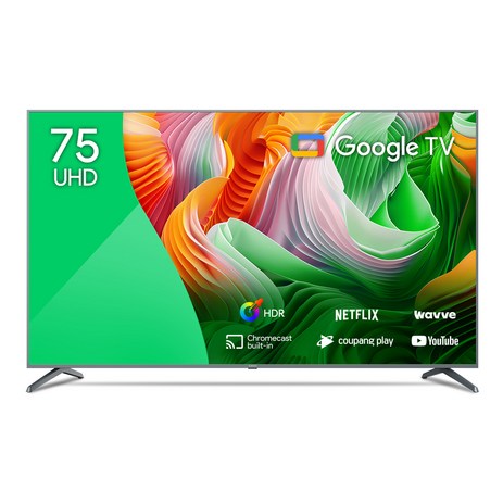 더함 4K UHD LED 구글 OS TV, 190cm(75인치), UA751UHD F8T CHIQ 2023, 스탠드형, 방문설치-추천-상품