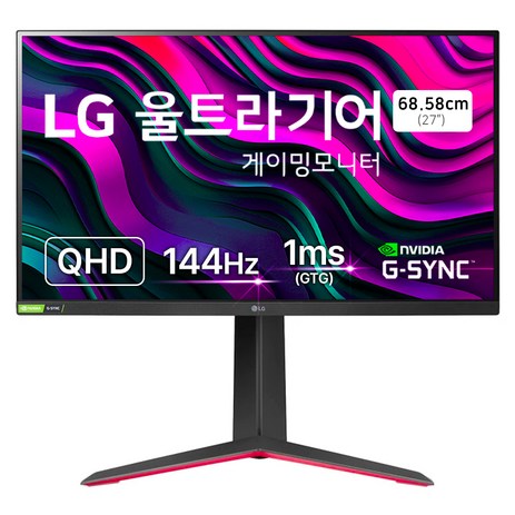 LG전자 QHD 울트라기어 게이밍 모니터, 68cm, 27GP83B-추천-상품