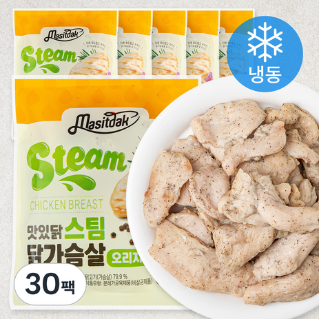 맛있닭 스팀 닭가슴살 오리지널 (냉동), 100g, 30팩-추천-상품