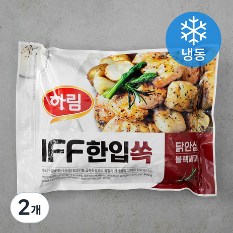 하림 IFF 한입쏙 닭안심 블랙페퍼 (냉동), 800g, 2개-추천-상품