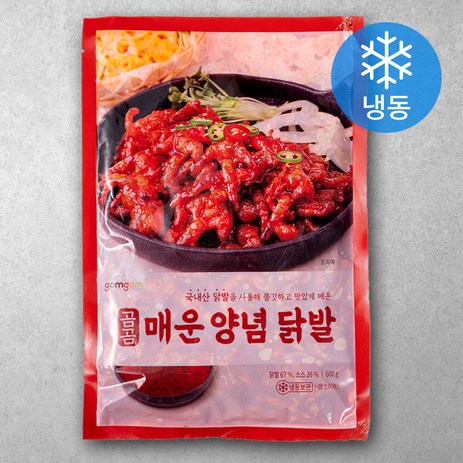 곰곰 매운 양념 닭발 (냉동), 600g, 1개-추천-상품