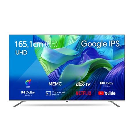 더함 4K UHD LED IPS 구글 OS SMART HOME60 24K1 TV, 165cm(65인치), NA652UHD, 스탠드형, 방문설치-추천-상품