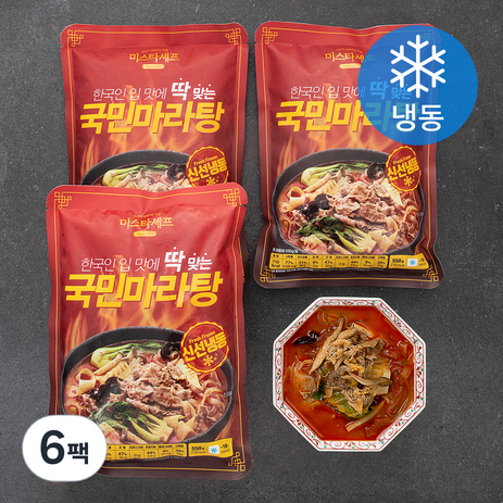 미스타셰프 마라탕 (냉동), 550g, 6팩-추천-상품