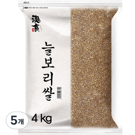혼식 2023년산 햇곡 늘보리쌀, 5개, 4kg-추천-상품