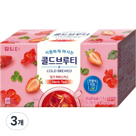 담터 콜드브루티 딸기히비스커스, 1.5g, 20개입, 3개-추천-상품