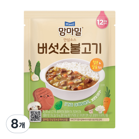 맘마밀 안심소스 2p, 버섯소불고기, 160g, 4개-추천-상품