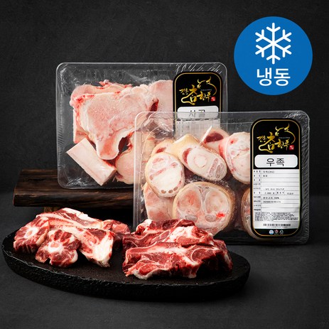 전통참한우 사골 2kg + 잡뼈 2kg + 우족 2kg + 꼬리 2kg 건강곰탕 세트 (냉동), 1세트-추천-상품