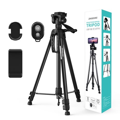 짐승 3단 높이조절 전문가용 스마트폰 삼각대 블랙, ZS-TRIPOD-2, 1개-추천-상품