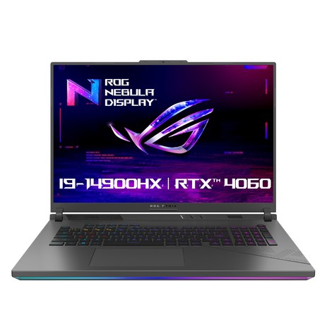 에이수스 2024 ROG 스트릭스 G18 코어i9 인텔 14세대 지포스 RTX 4060, Eclipse Gray, 2TB, 16GB, Free DOS, G814JVR-N6052-추천-상품