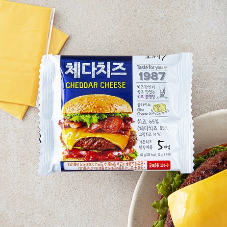 동원 소와나무 체다치즈 5매입, 100g, 1개-추천-상품