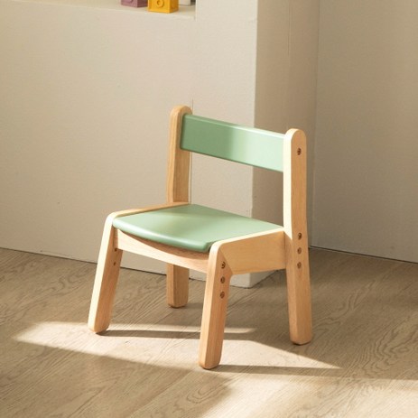 야마토야 유아용 노스타3 의자 원목 높이조절 체어, 그린, 1개-추천-상품