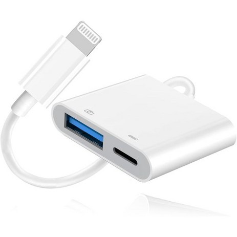 Apple MFi Certified 아이폰용 라이트닝USB 카메라 어댑터 iPad용 충전 포트 포함 고속 USB 여성 OTG 케이블 카드 리더 연결 플러그 및 플레이-추천-상품