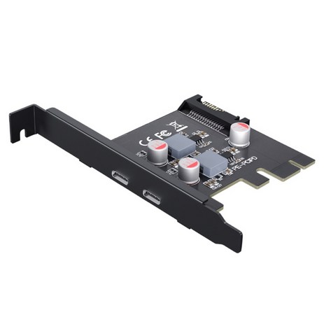 2- 포트 PCI-E 라이저 카드 PCIE Converter PCI-E to Type C PD 20W 확장 카드 PCI-EXPRESS 슬롯 X1/X4/X8/X16 용.-추천-상품