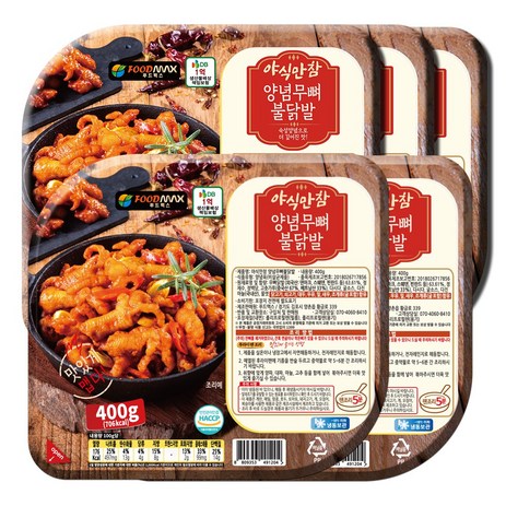 야식만참 양념무뼈불닭발 400g, 5개-추천-상품