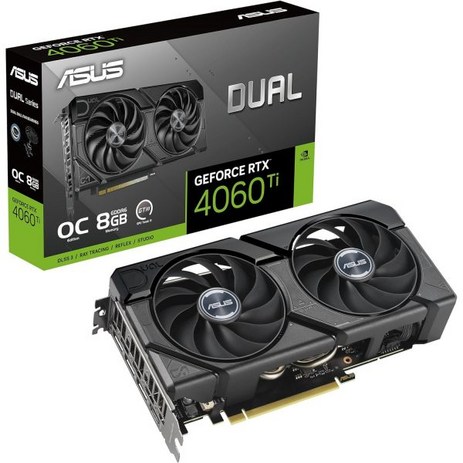 ASUS TUF 게이밍 지포스 RTX™ 4060 Ti OC 에디션 그래픽 카드PCIe 4.0 8GB GDDR6 DLSS 3 HDMI 2.1a 디스플레이포트 1.4a, Dual|Black_RTX4060TI|EVO|OC|8G-추천-상품