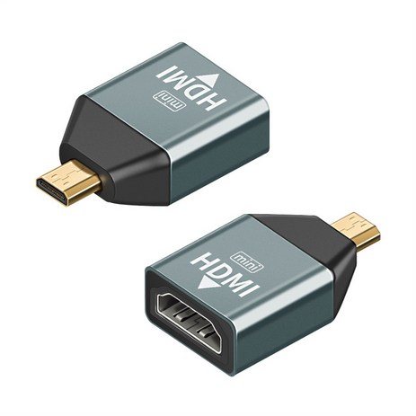 믹스MICS 알루미늄 HDMI v2.0 to Micro-HDMI Mini-HDMI 4K@60Hz 변환 젠더 HDMI 2.0출력 어댑터 연결 커넥터 1P, HDMI(F)-Micro(M), 1개-추천-상품