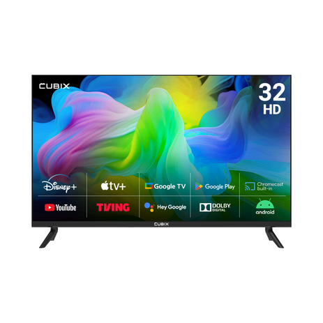 큐빅스 HD LED 스마트 TV 81cm (32인치) 안드로이드 11 에너지효율 1등급 넷플릭스 유튜브 구글, LE-321HSGA, 스탠드형, 고객직접설치-추천-상품