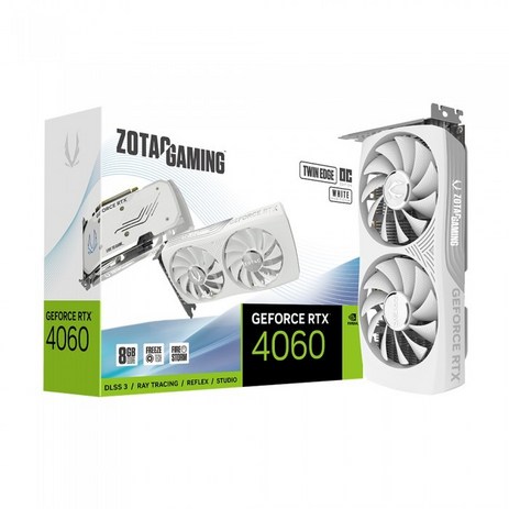 HIT ZOTAC GAMING 지포스 RTX 4060 TWIN Edge OC D6 8GB White /그래픽카드/정품/오늘출발-추천-상품