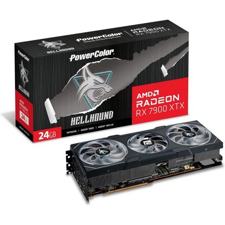 파워컬러 헬하운드 AMD 라데온 RX 7800 XT 16GB GDDR6 그래픽카드, 7900XTX Hellhound-추천-상품