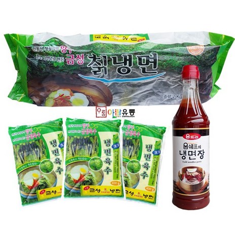 냉면10인분세트/금성식품/칡냉면(냉동)2kg 1개/냉면육수400g 10개/움트리냉면장950g1개, 1개, 1개-추천-상품