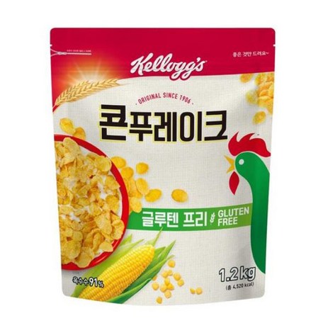 켈로그 콘 푸레이크 시리얼, 1.2kg, 2개-추천-상품