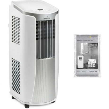 TROTEC 로컬 이동식 에어컨 PAC 2010 E 2.1 kW 7 200 Btu 3-in-1 냉각 환기 제습 AirLock 100 창문 씰 포함-추천-상품