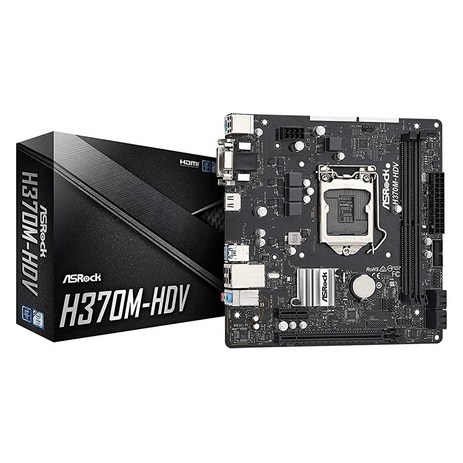 ASRock H370M-HDV LGA1151 Intel H370 DDR4 SATA3&USB3.2 Micro ATX 메인보드, 1)애즈락 LGA1151-추천-상품