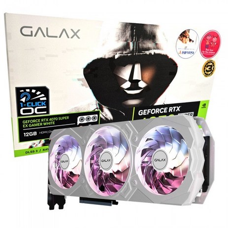 갤럭시 GALAX 지포스 RTX 4070 SUPER EX GAMER WHITE OC D6X 12GB-추천-상품