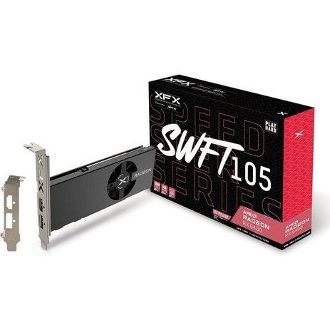 XFX 스피드스터 SWFT309 AMD 라데온 RX 6700 XT CORE 게이밍 그래픽 카드12GB GDDR6 HDMI 3xDP RDNA 2 RX67 XTYJFDV, RX 6400-추천-상품